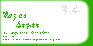 mozes lazar business card